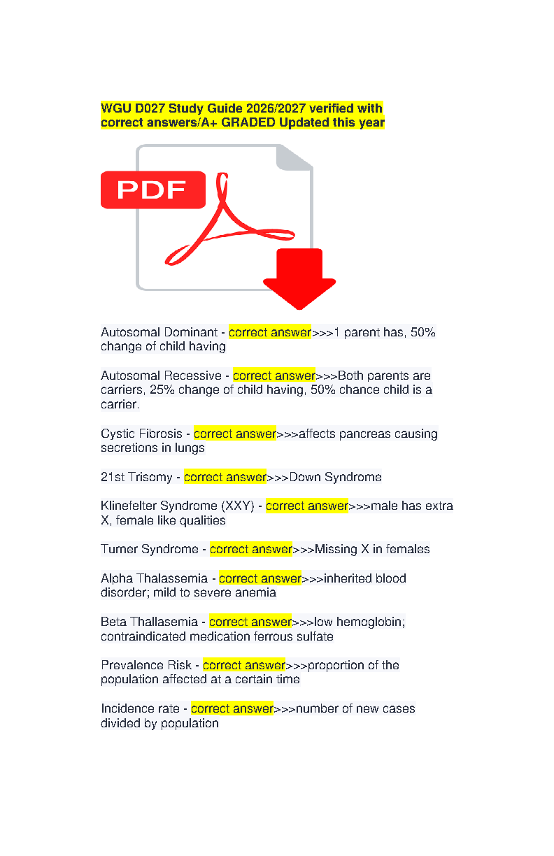 WGU D027 Adv Pathopharmacology Study Guide 2025 IMG-1