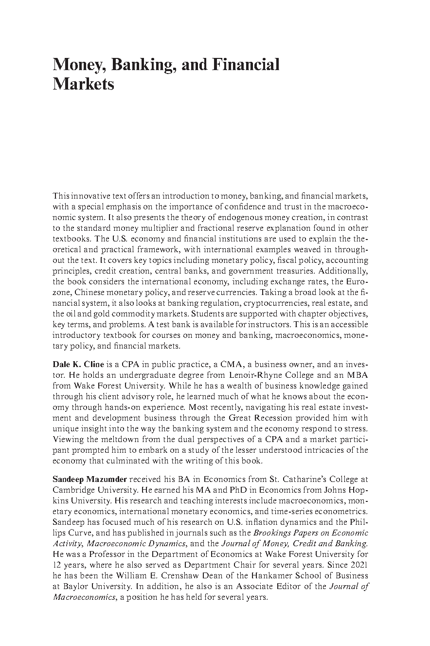 Money, Banking, and Financial Markets