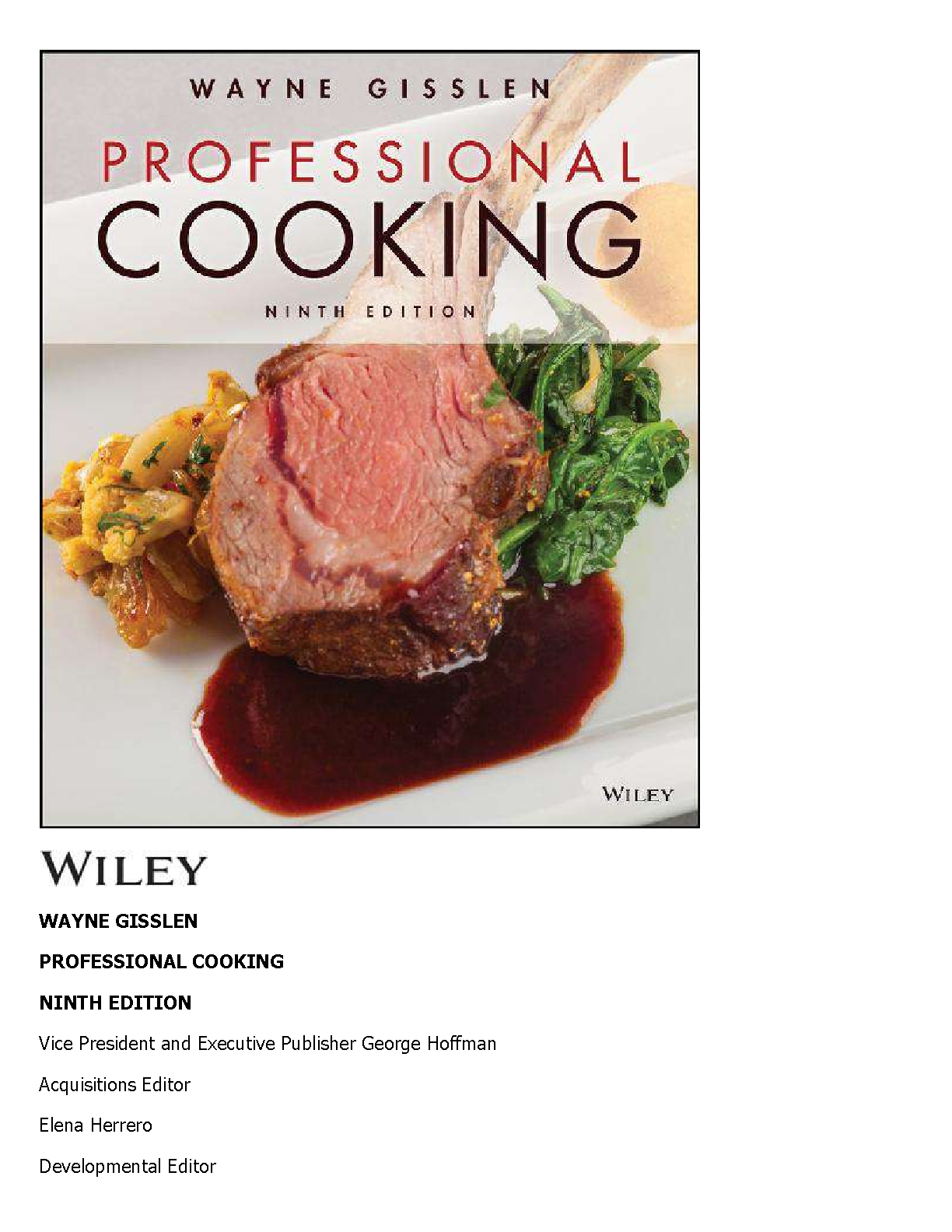 Gisslen Professional Cooking Test Bank Solutions