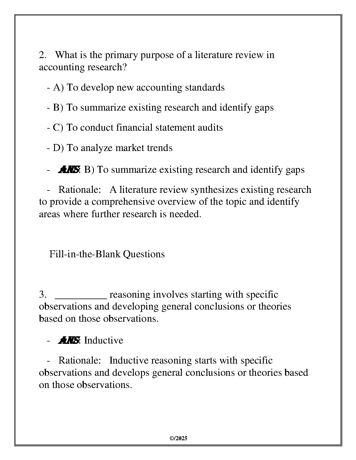 ACCT 6301 Accounting Research 2025 WGU Test Bank Q&A