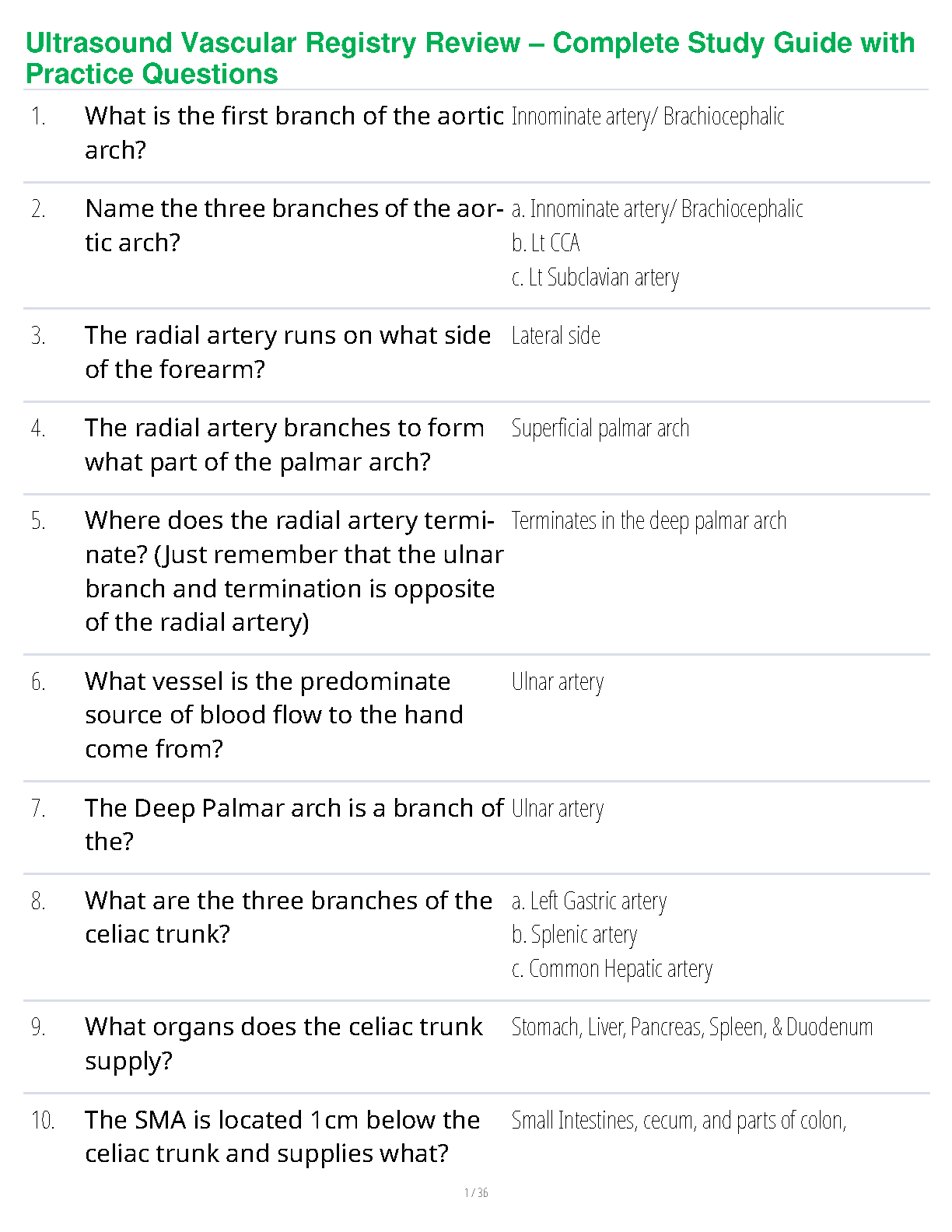 RVT Ultrasound Exam Practice Questions & Answers 2026/27