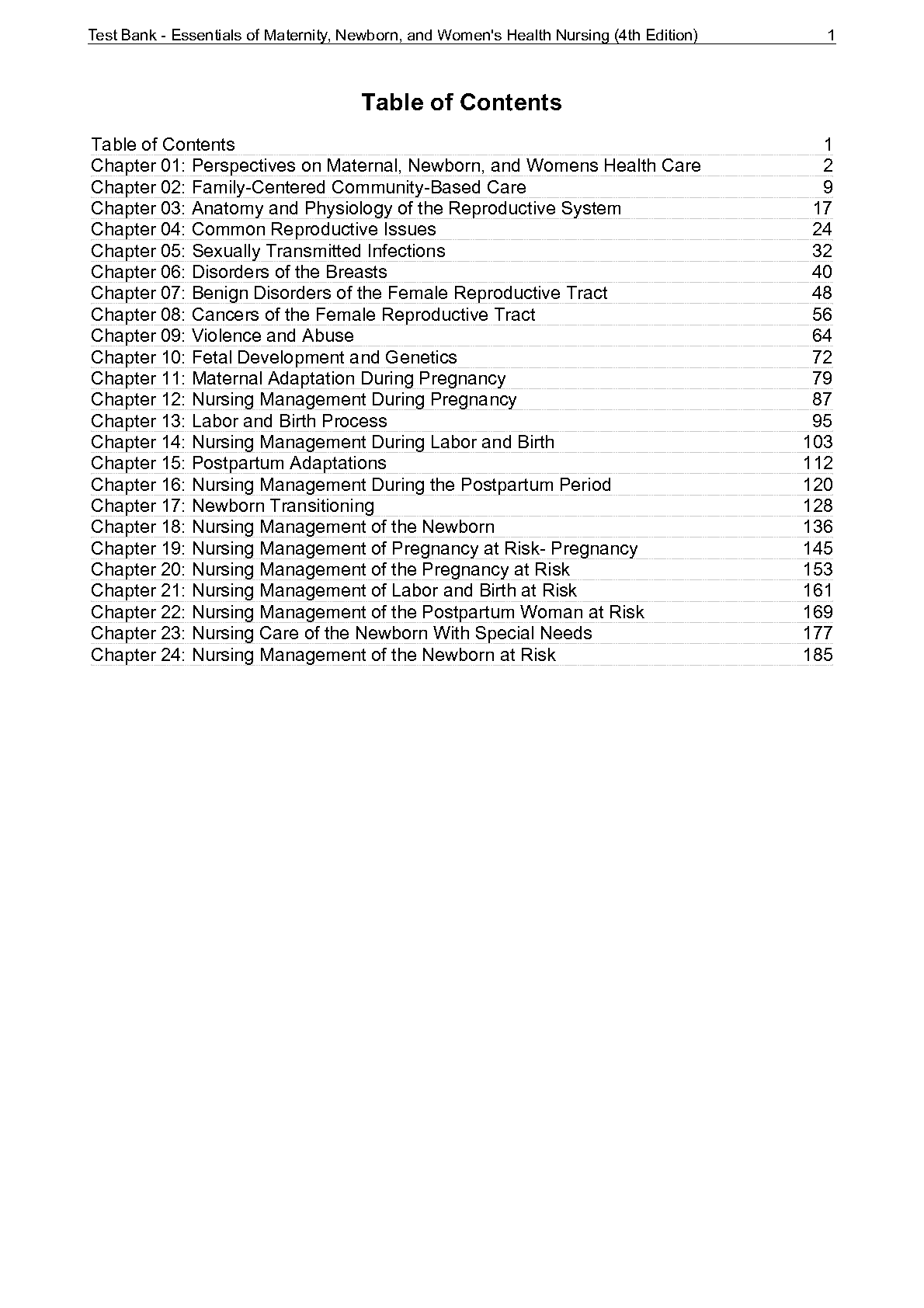 Essentials of Maternity, Newborn, and Women's Health 4th ED IMG-1
