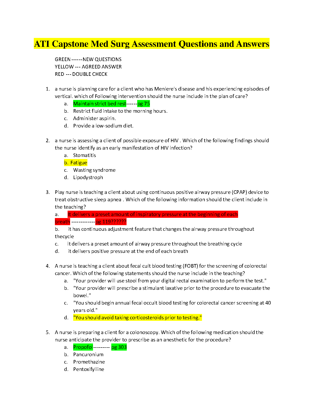 ATI Med Surg Exam Qs A 2026/27 Revision Guide