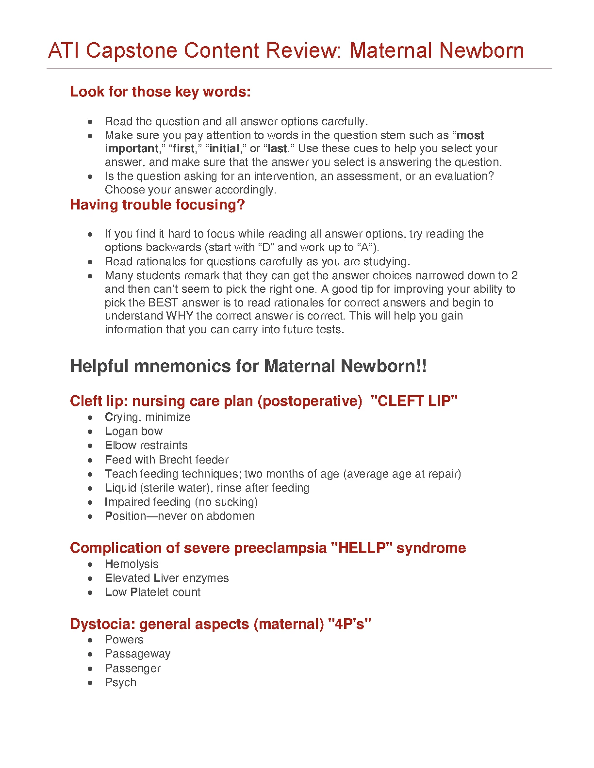 MATERNAL NEWBORN ATI CAPSTONE REVIEW GUIDE NURSING STUDENTS IMG-1