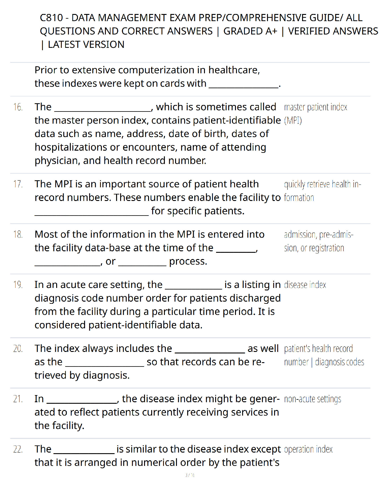 WGU C810 Data Management Test Bank 2025 Questions and Answers IMG-3