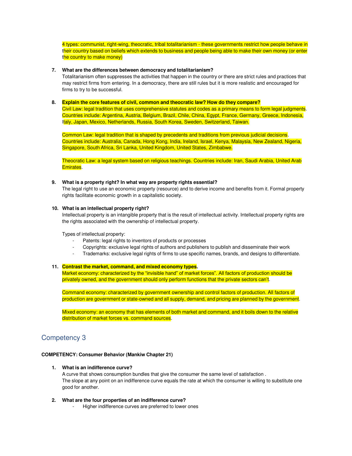 WGU C211 Global Economics Exam Questions and Answers