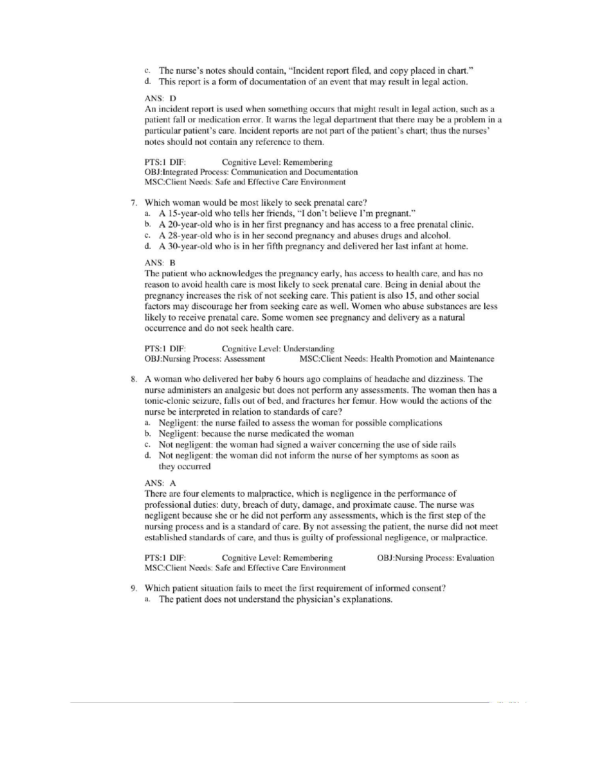 Maternal Child Nursing Test Bank 2027 McKinney 6e IMG-1