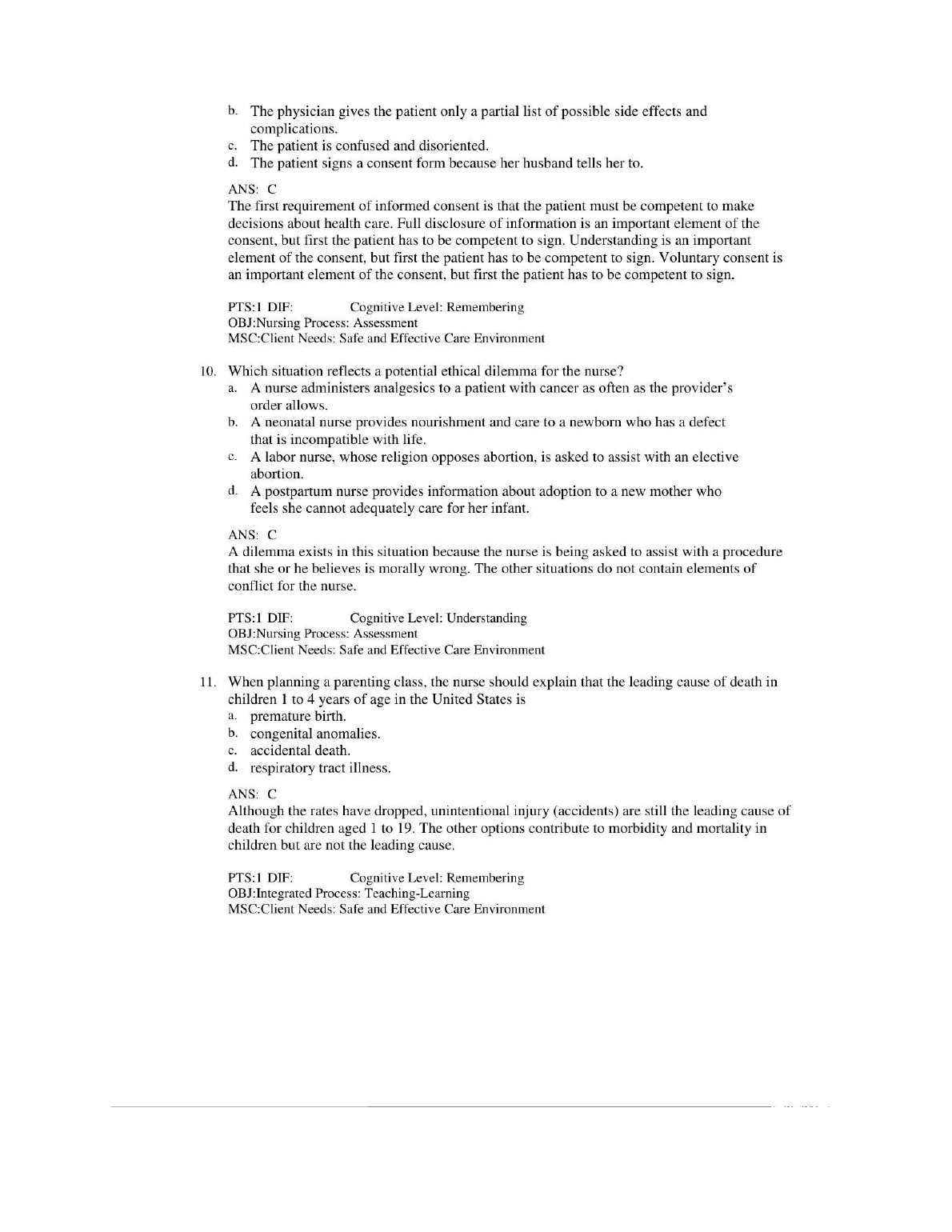 Maternal Child Nursing Test Bank 2027 McKinney 6e