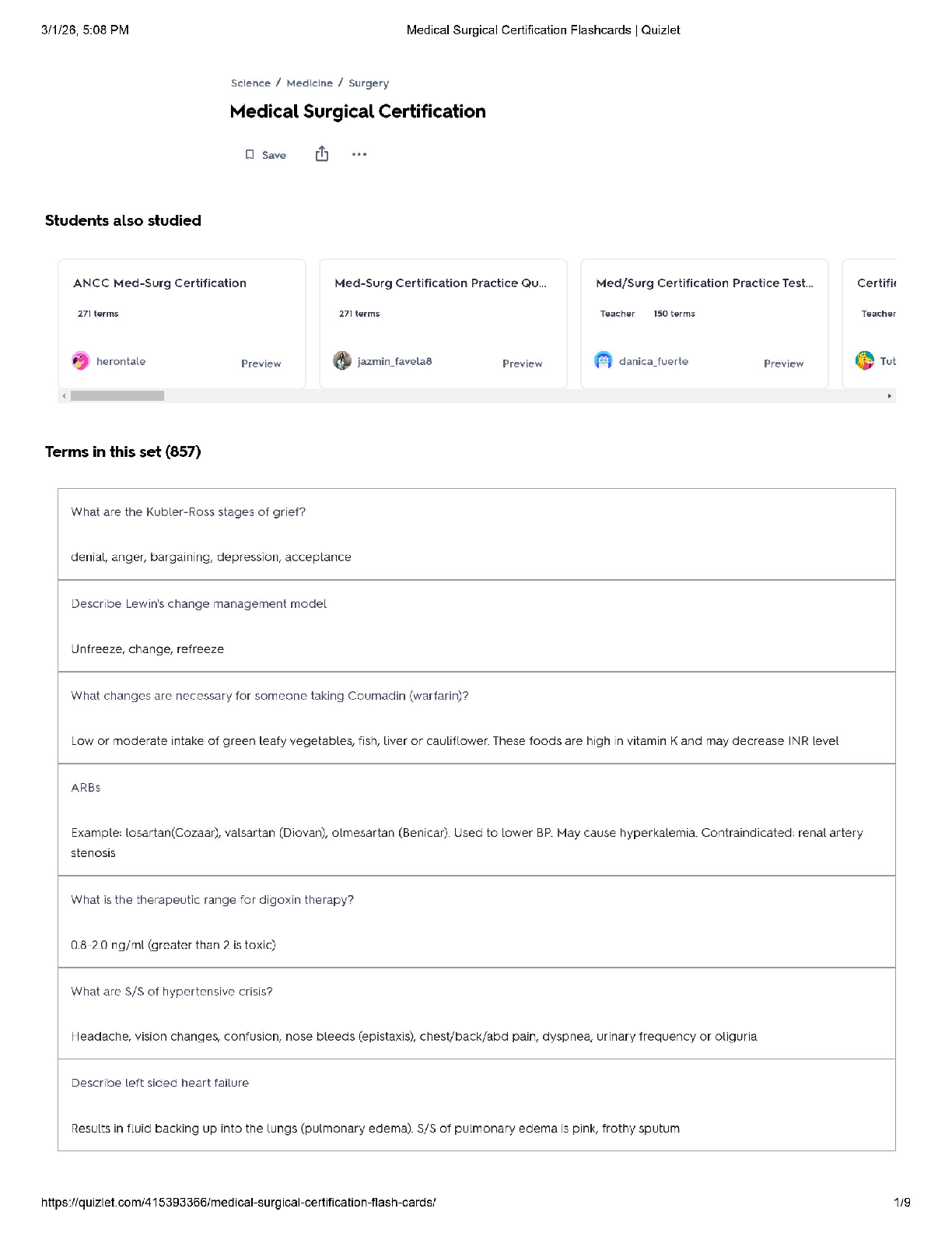 ANCC Med Surg NCLEX RN Practice Questions 2026/27 Study Guide
