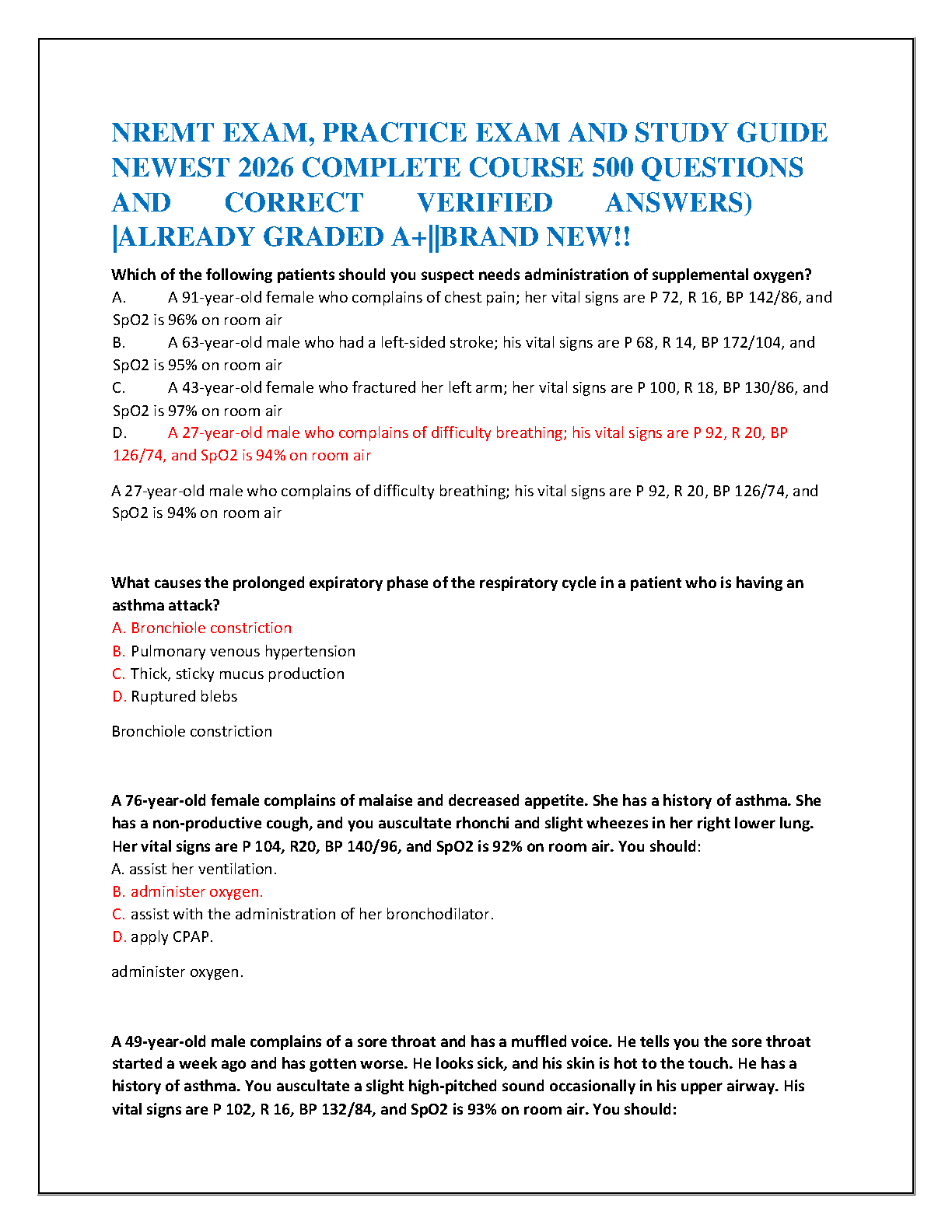 NREMT Practice Exam 2026 | EMT-B Study Guide AAOS Ed 13 IMG-1