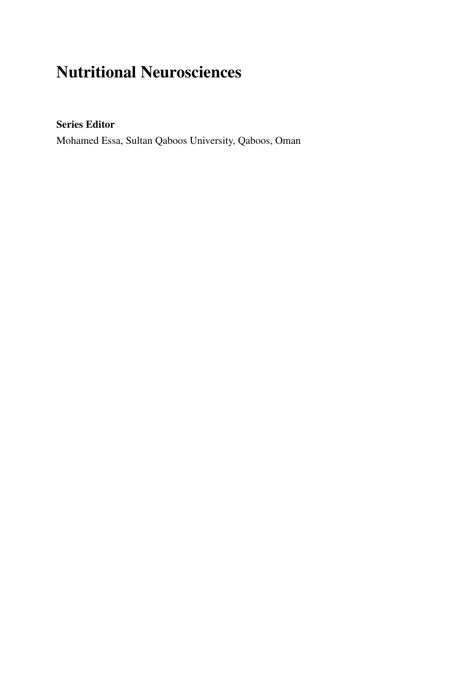 Nutrition and Psychiatric Disorders 1st Edition TEST BANK