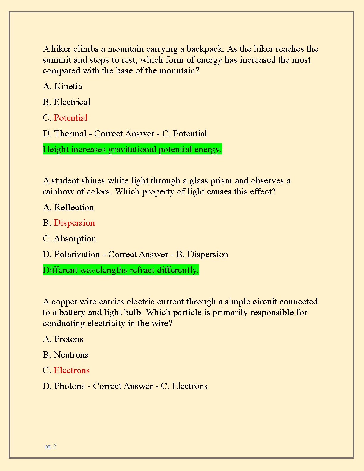 PSC 1121 Final Exam Study Guide & 300 Question Test Bank