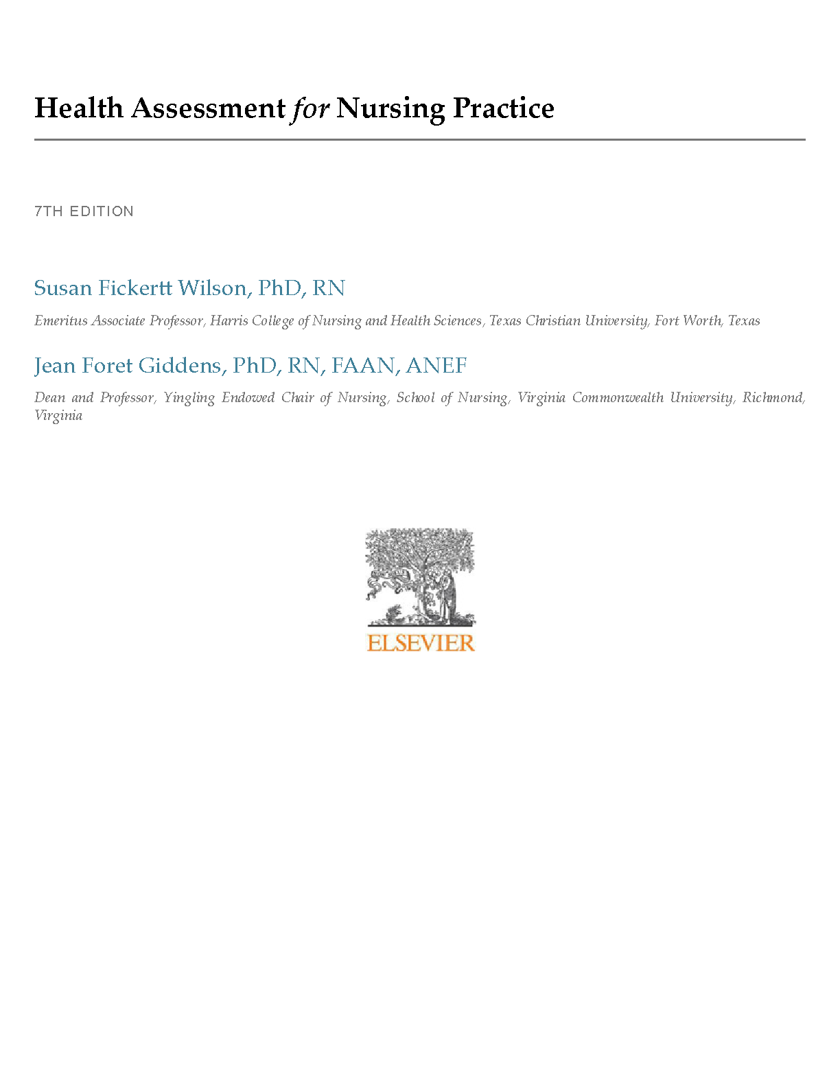 Nursing Health Assessment 7e Test Bank & Solutions