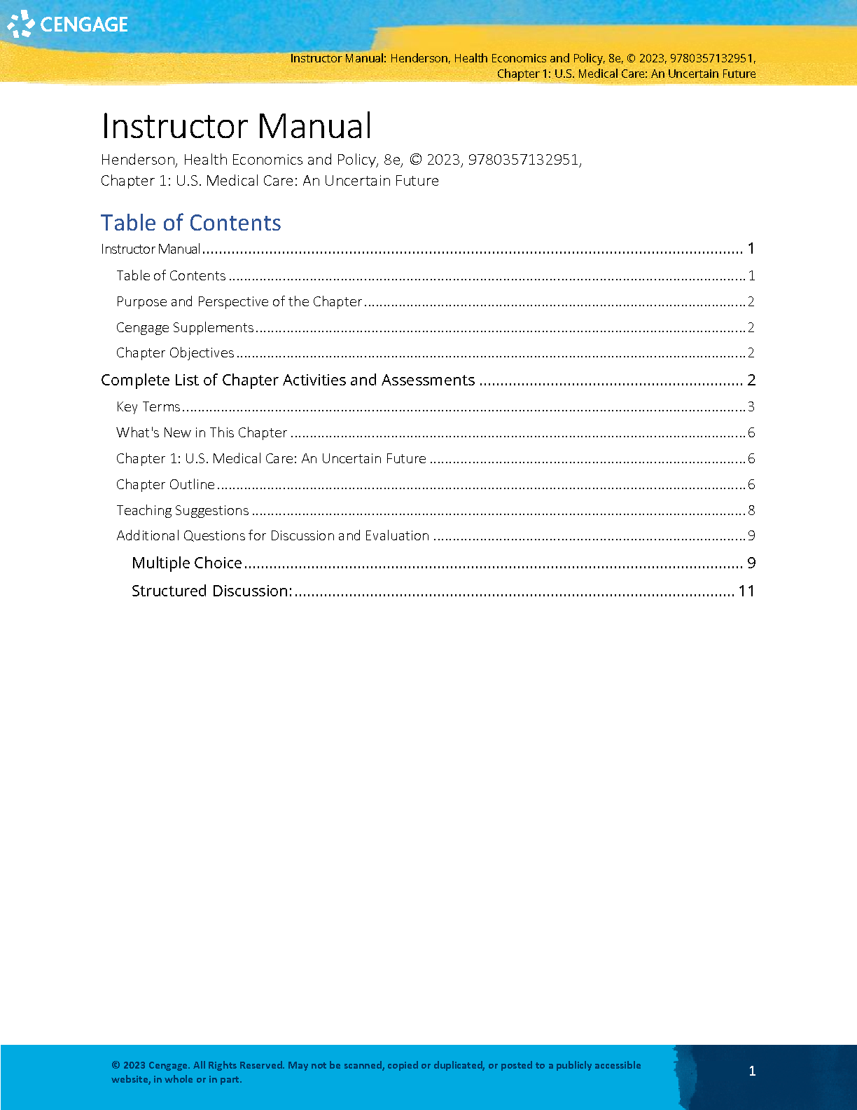 Health Economics and Policy, 8th Edition by Henderson IMG-1