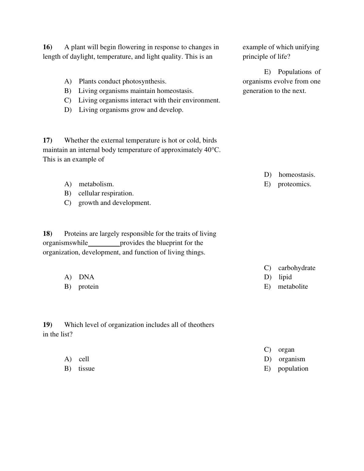 Principles of Biology, 3rd Edition TEST BANK IMG-1