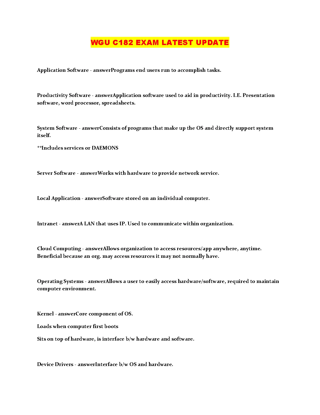 WGU C182 Study Guide - Pass Your IT Systems Exam in 2025 IMG-1
