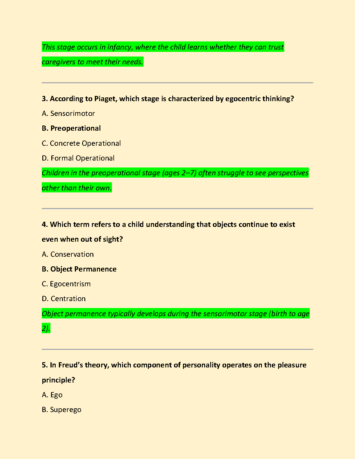 WGU C273 Human Growth Development Exam Questions Answers 2025