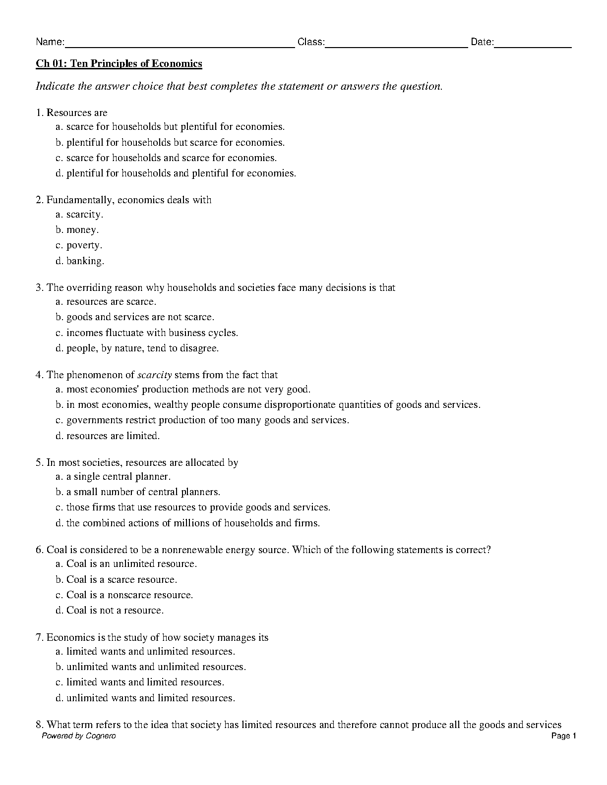 Economics Ch 1 Test Bank Ten Principles of Economics Solutions 2026 IMG-1