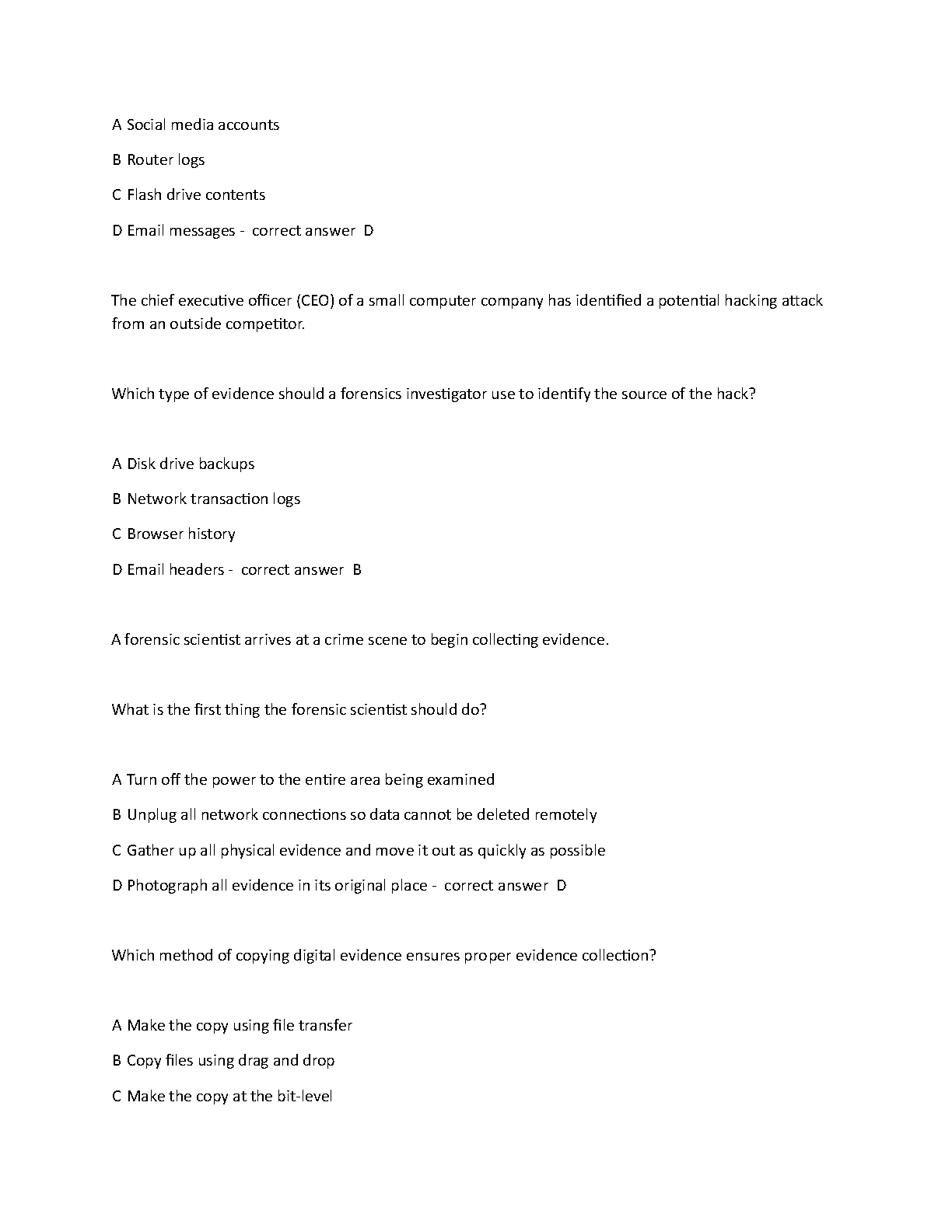 WGU C840 Digital Forensics Test Bank 2025 IMG-3