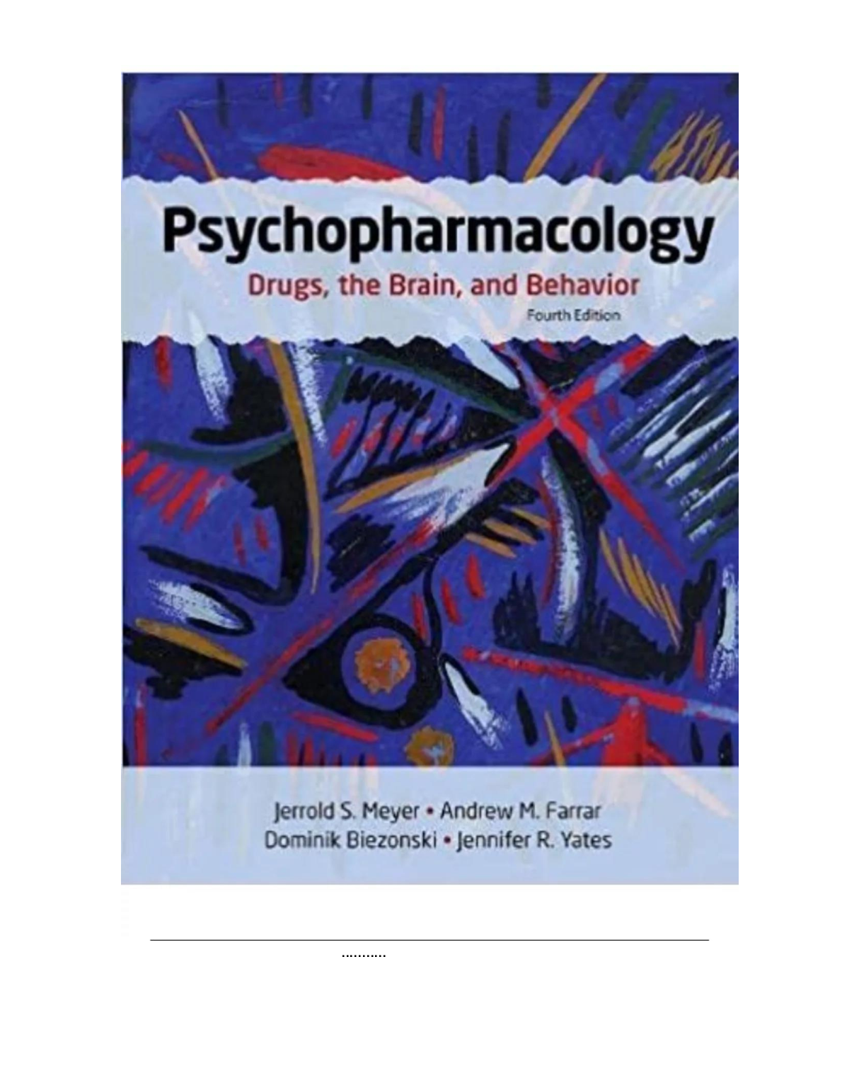 Psychopharmacology, 4th Edition TEST BANK
