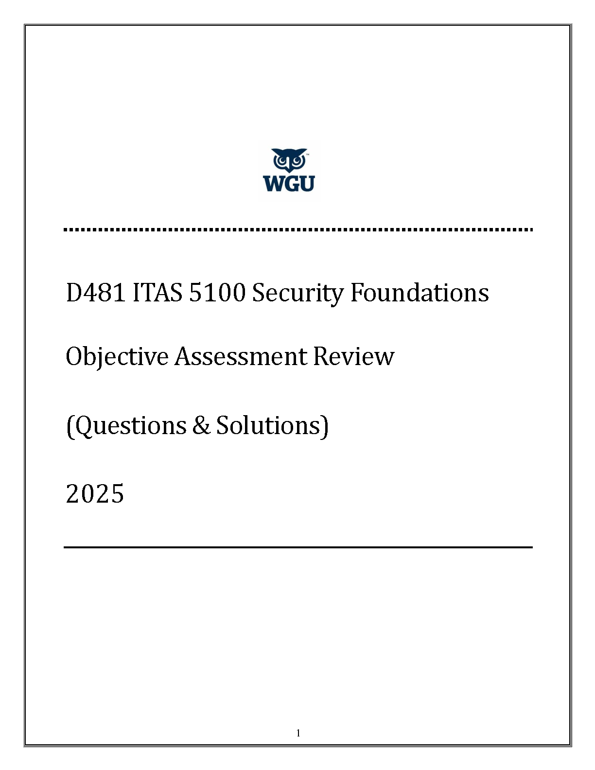 ITAS 5100 Security Foundations Exam Prep 2025 IMG-1