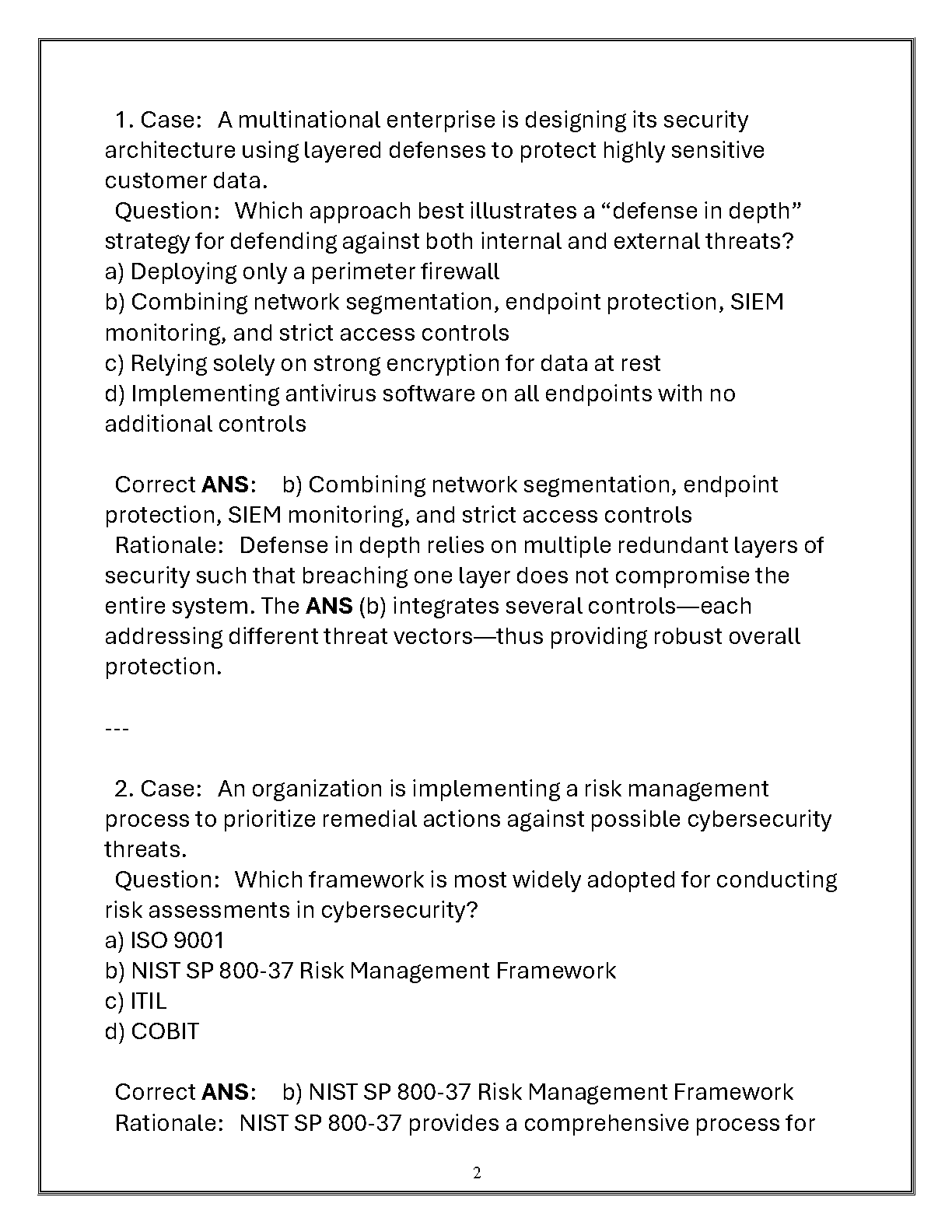 ITAS 5100 Security Foundations Exam Prep 2025