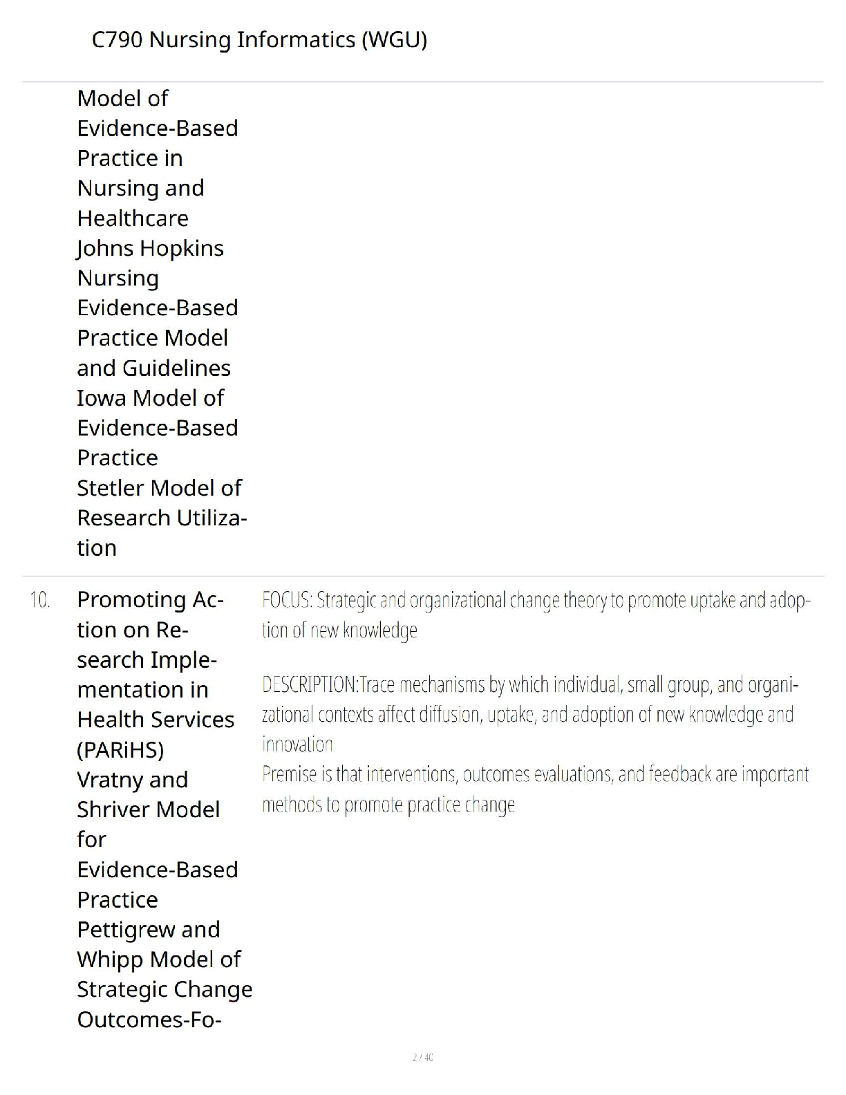 WGU C790 Nursing Informatics Study Guide 2025 2026