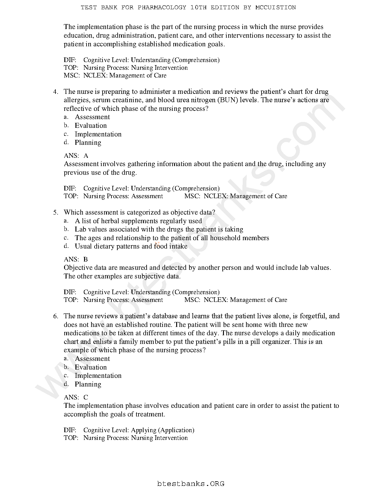 Pharmacology Test Bank 10e 2026/27 | Nursing Exam Prep