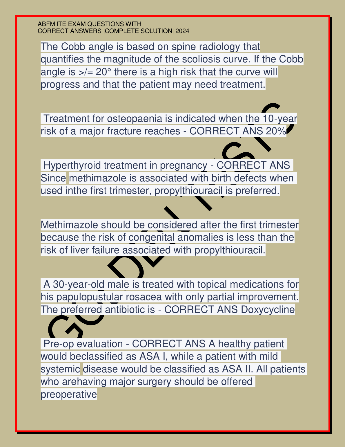 ABFM ITE Test Bank 2026/27 - Family Medicine Study Guide IMG-1