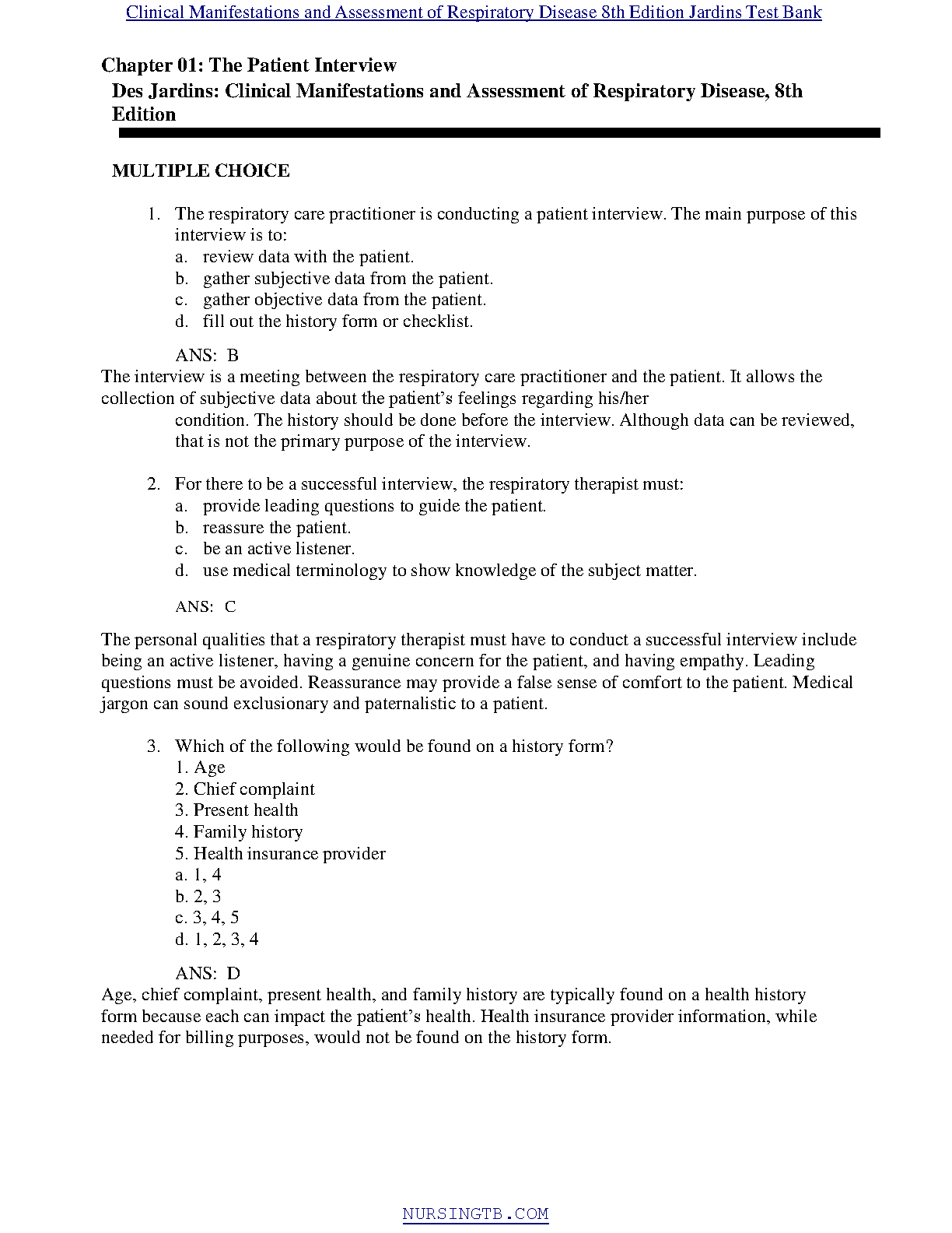 Assessment of Respiratory Disease, 8th Edition IMG-1
