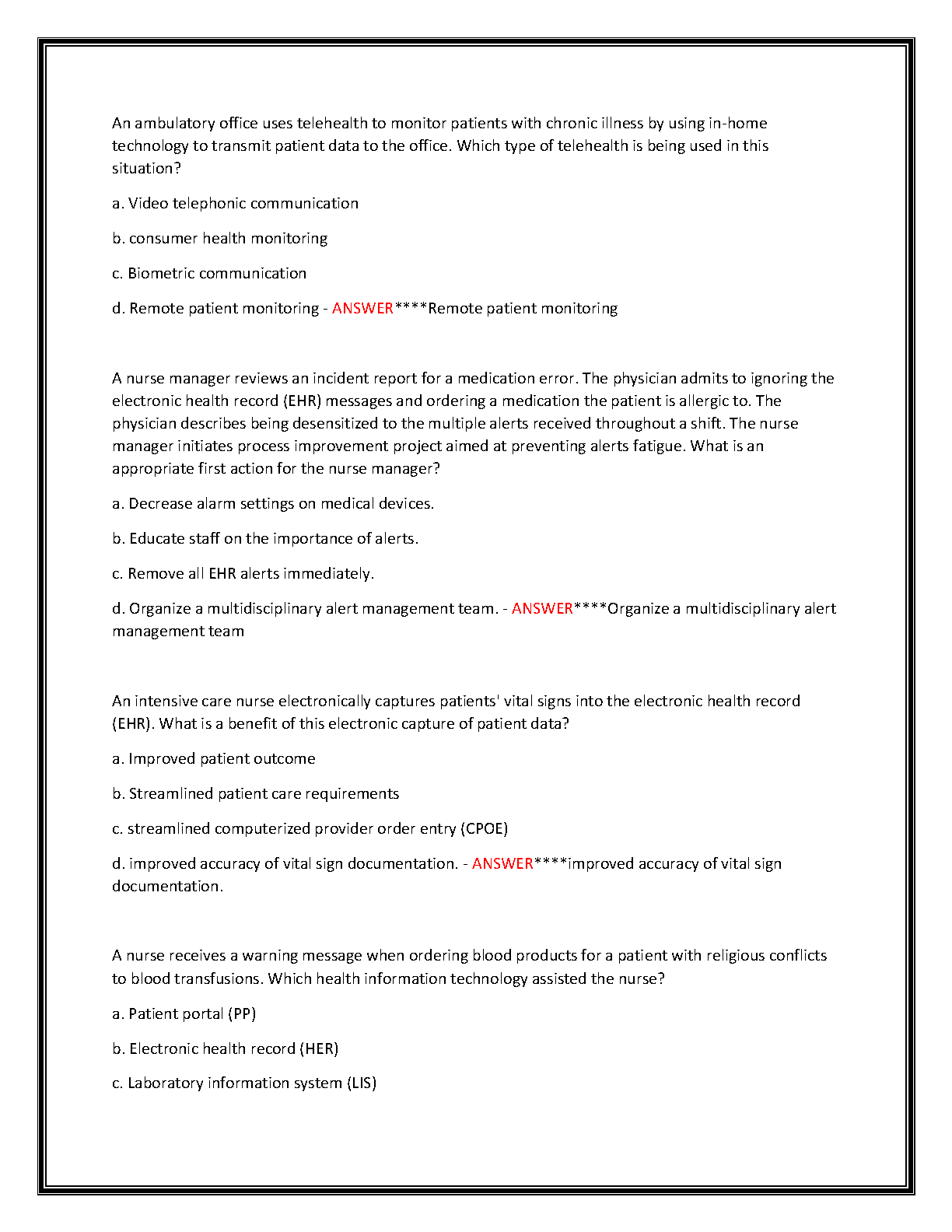 WGU D220 Nutrition Study Guide 400 Qs