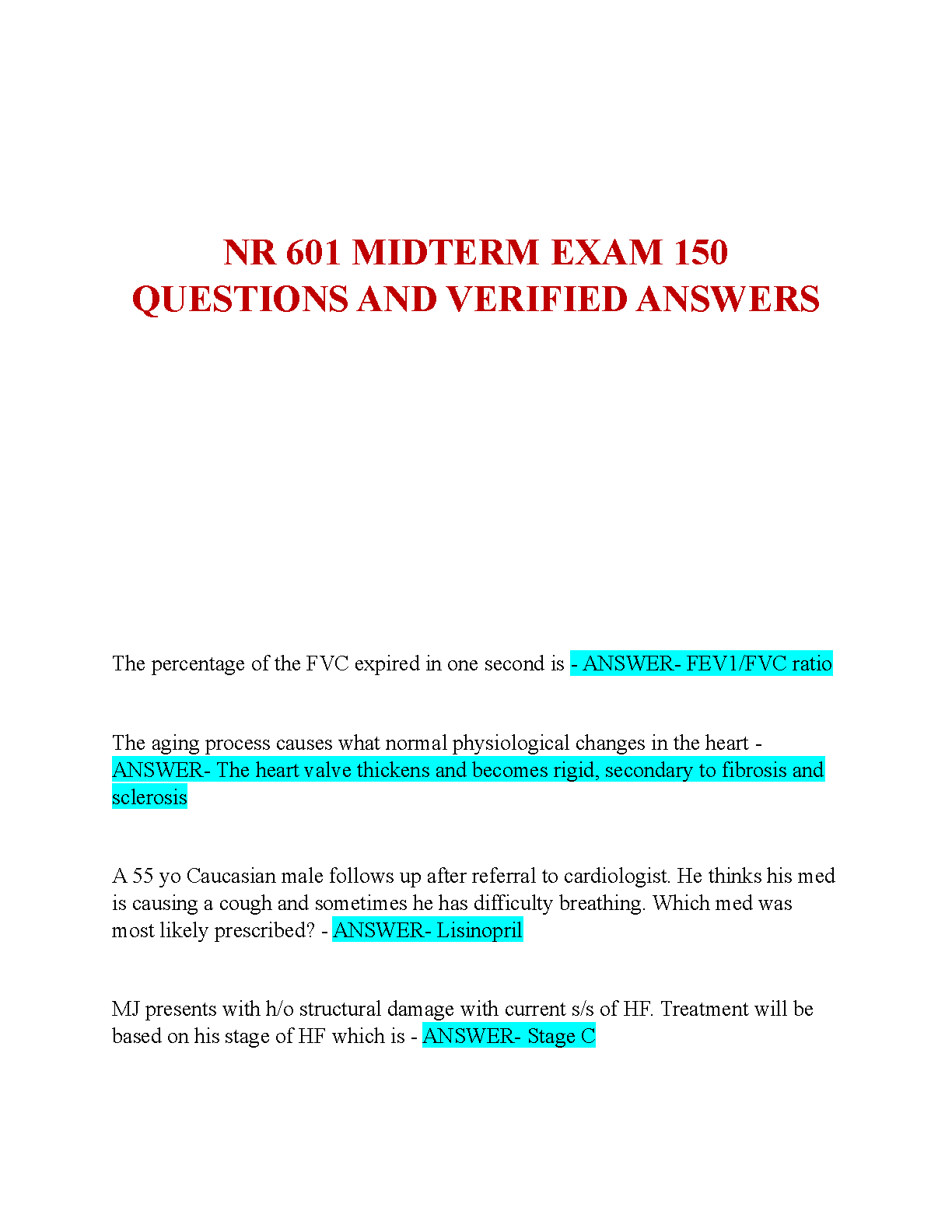 NR 601 Midterm Exam Test Bank 150 Verified Answers IMG-1