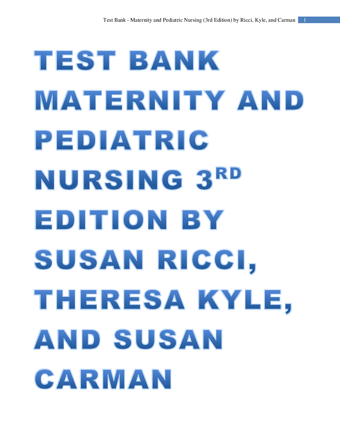 Maternity & Pediatric Nursing Test Bank 2026/27