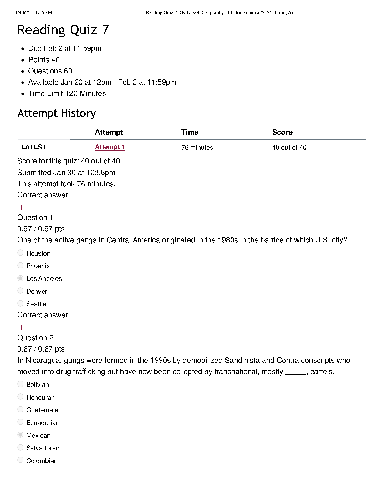 GCU 323 Geography Quiz 7 Test Bank 2025-26 IMG-1