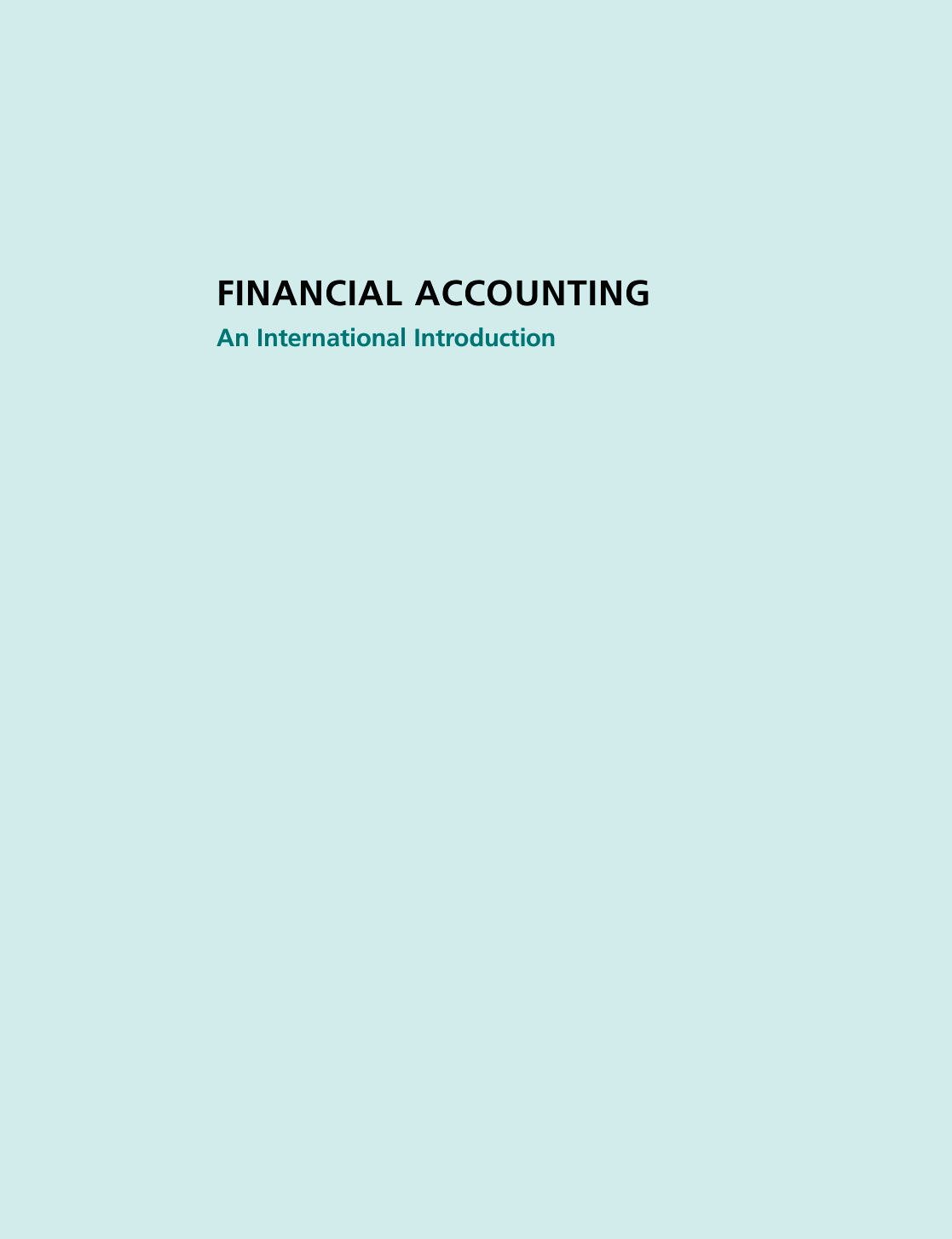 Financial Accounting: An International Introduction 7th Ed