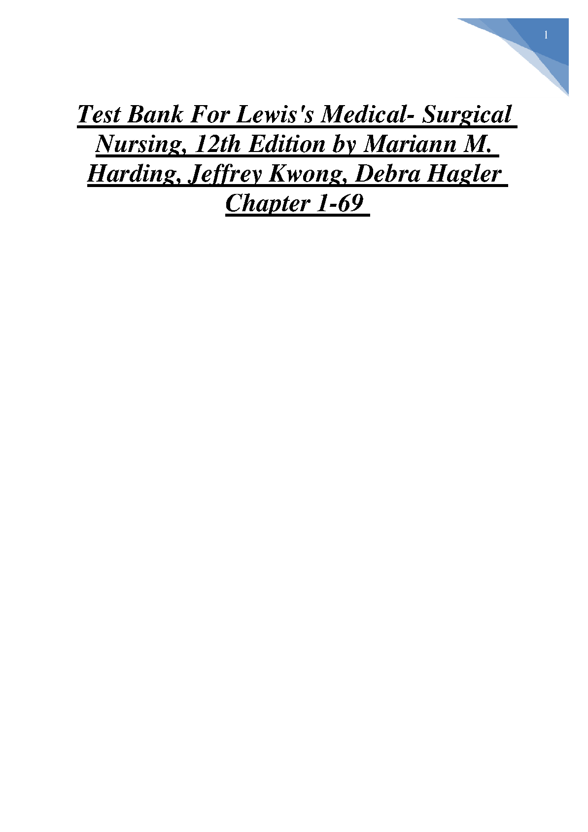 Lewis Med Surg Nursing Test Bank Ch 1-69 12th Ed IMG-1