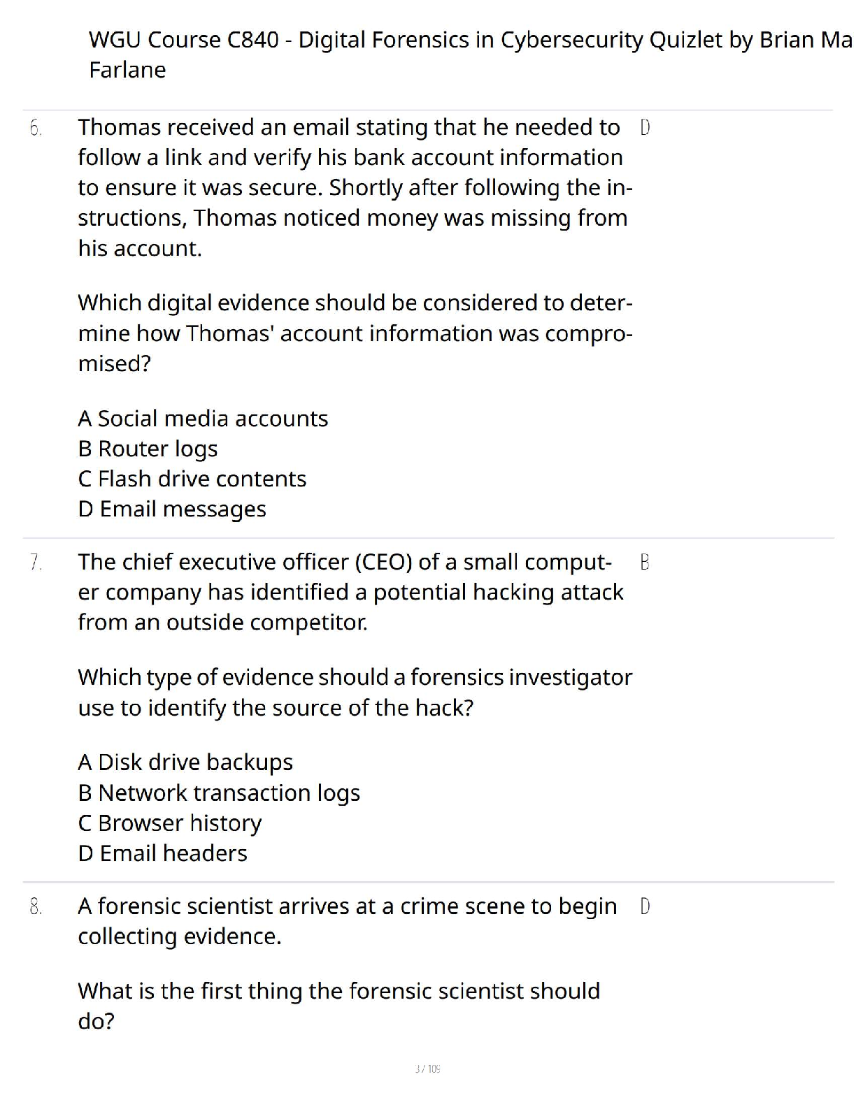 WGU C840 Digital Forensics Test Bank and Study Guide IMG-3