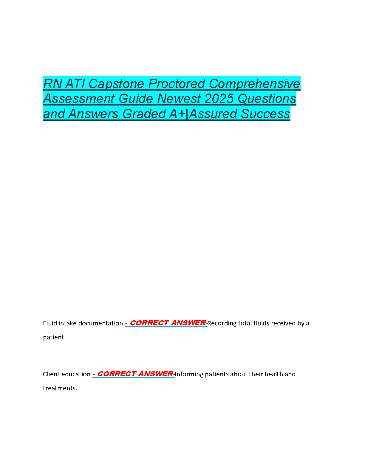 ATI Capstone Exam Prep 2026/27 Study Guide IMG-1