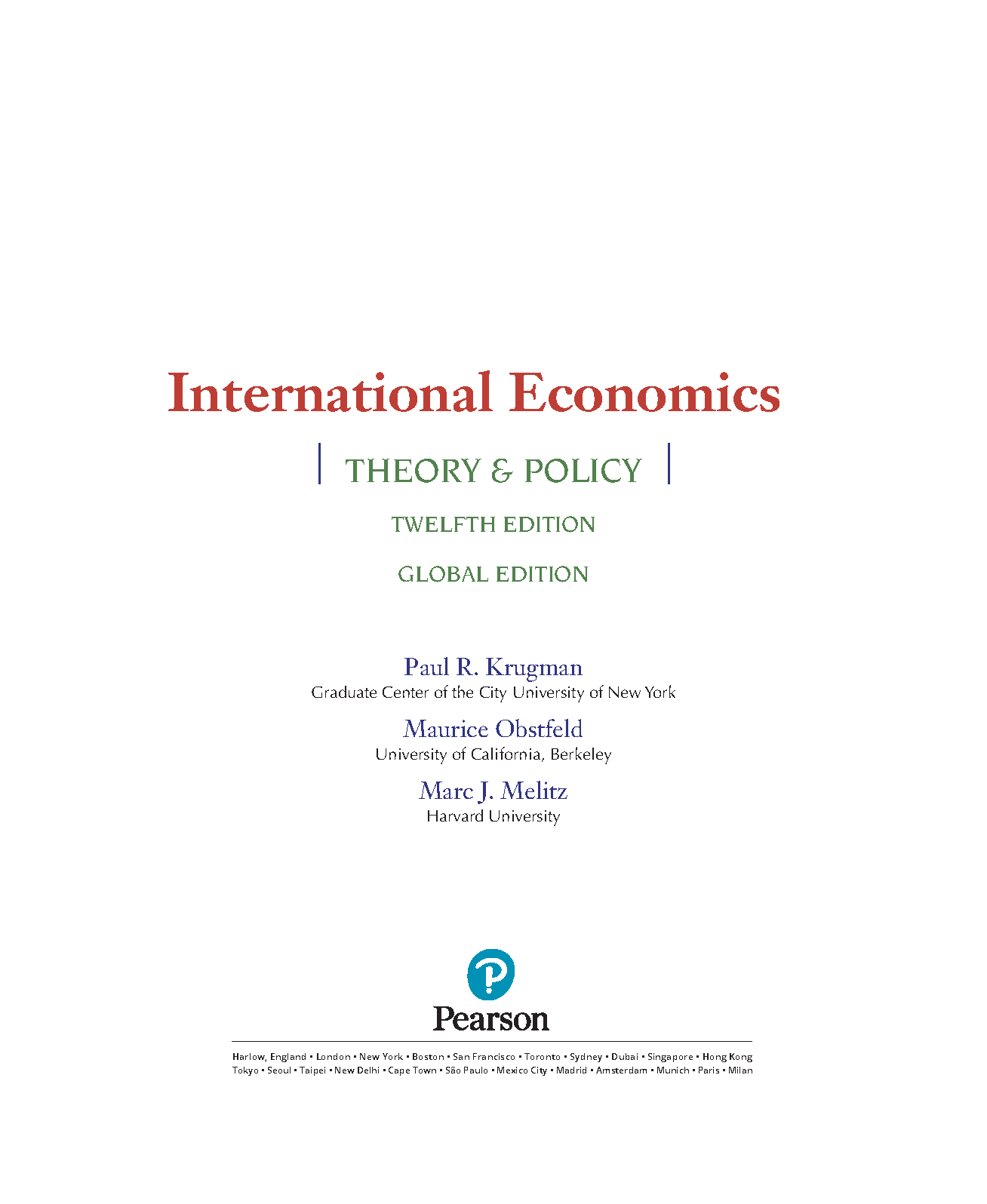 International Economics Test Bank Krugman Obstfeld 12th Ed