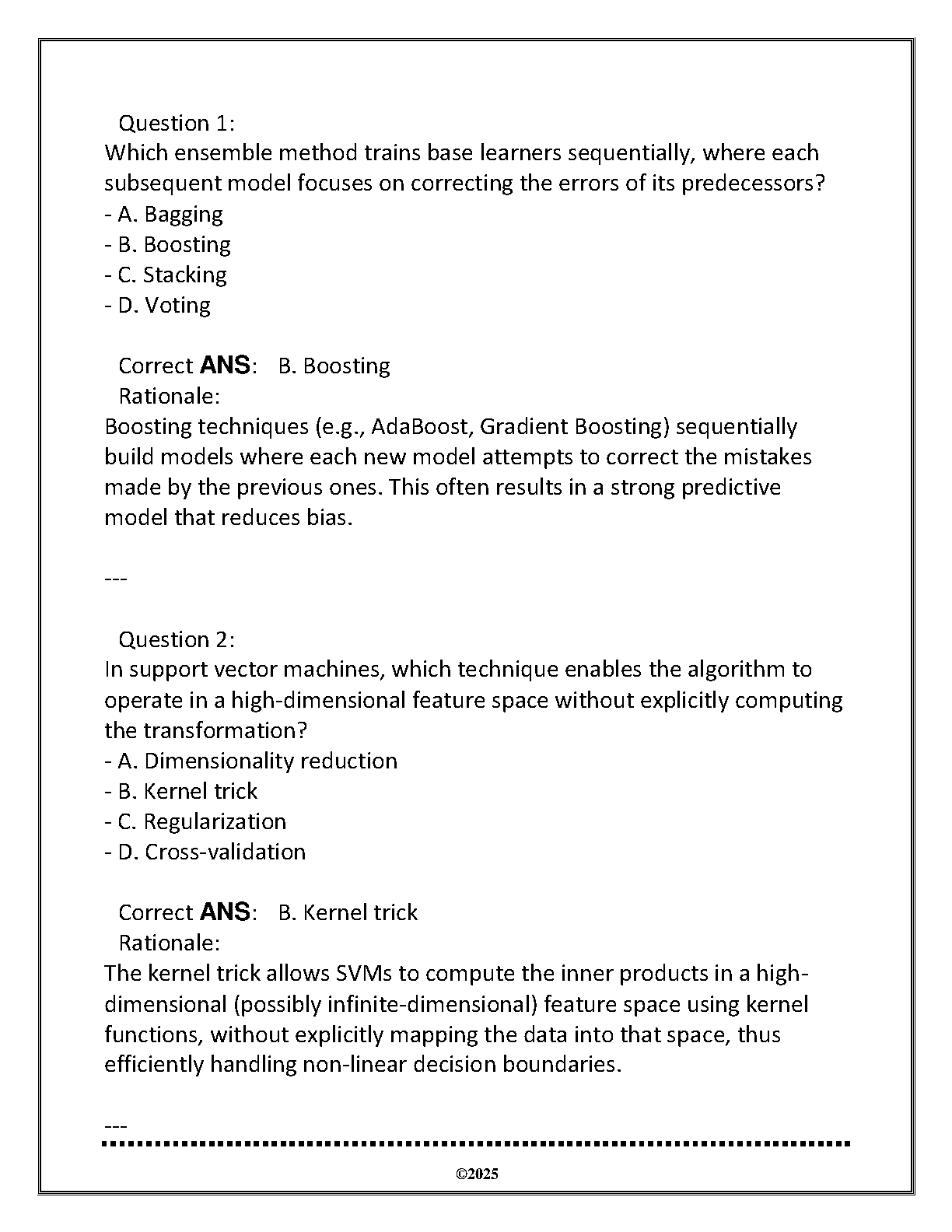 DTSC 3221 Machine Learning Exam Prep Q&A 2024