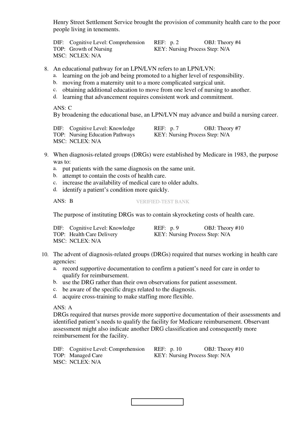 Nursing Test Bank: Fundamentals of Care & Clinical Skills 2027 IMG-3