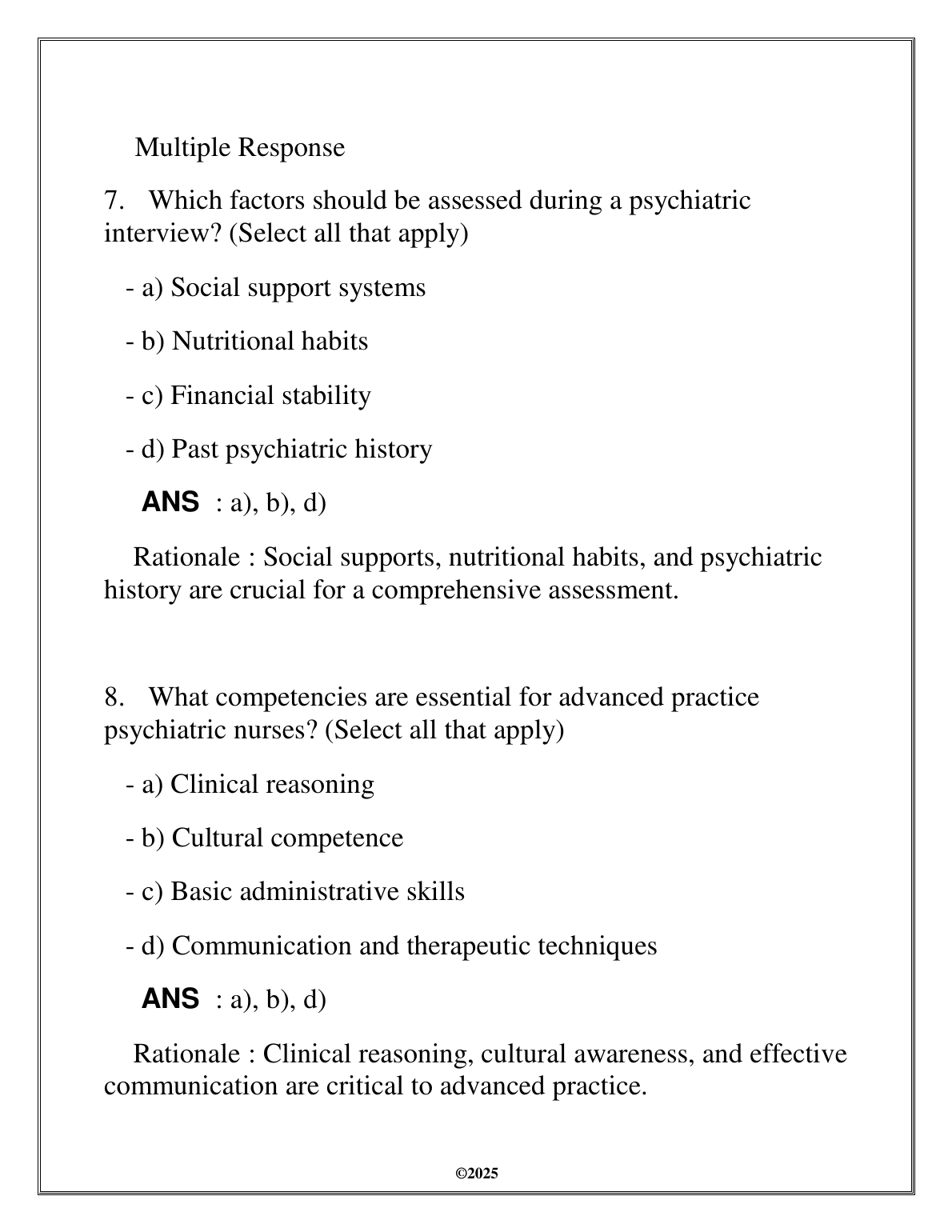 WGU NURS 6436 PMHNP FA Exam Review 2025 Questions Answers IMG-1