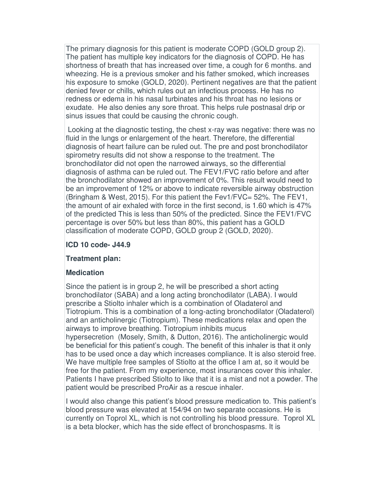 NR 601 COPD Case Study Pt 2 | Clinical Reasoning & PFTs