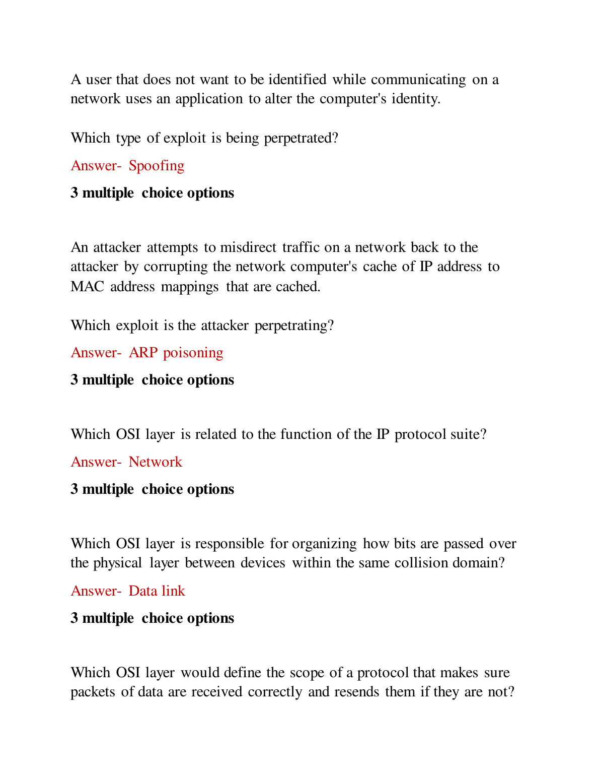 WGU D315 OA Test Bank | Network & Security Foundations 2025