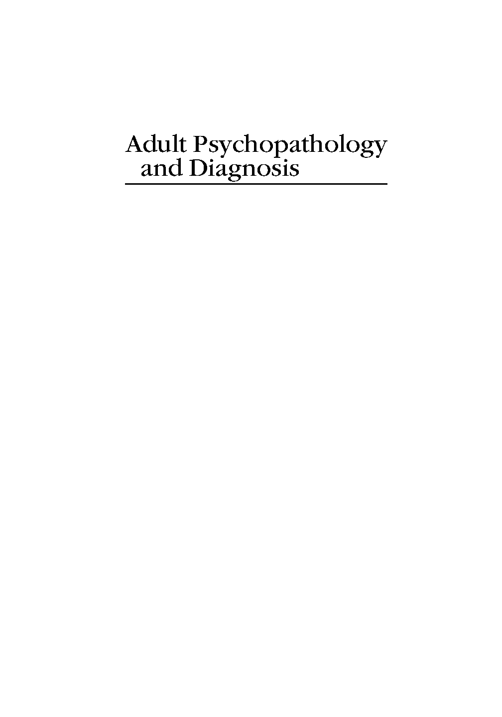 Beidel Frueh Adult Psychopathology Test Bank
