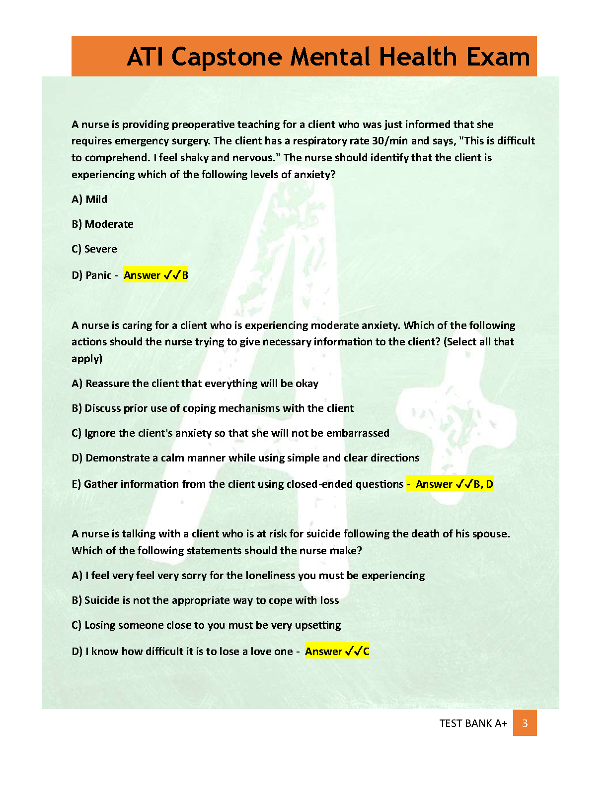 ATI Mental Health Test Bank 2026/27 | Questions and Answers IMG-3