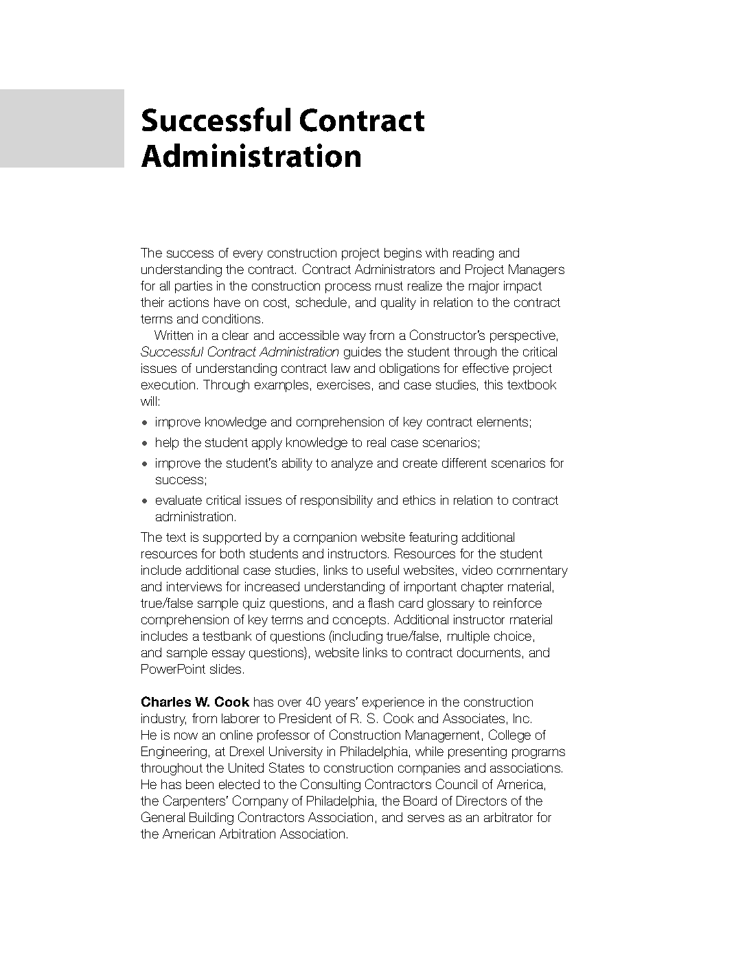 Cook Successful Contract Admin Test Bank 2026/27