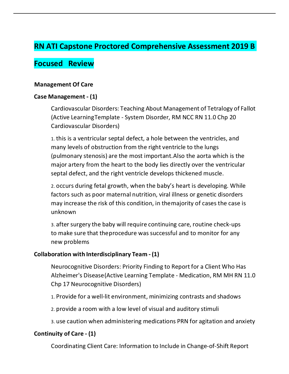 ATI RN Capstone Study Guide 2026/27 Exam Prep