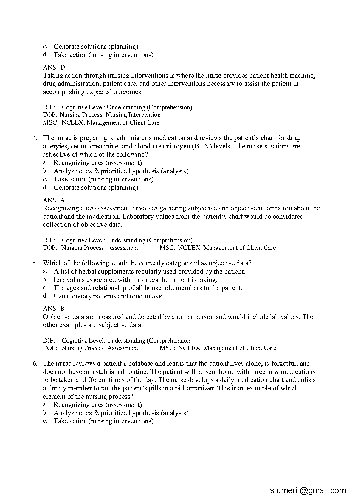 Pharmacology Test Bank 11th Ed Patient Centered Nursing IMG-3