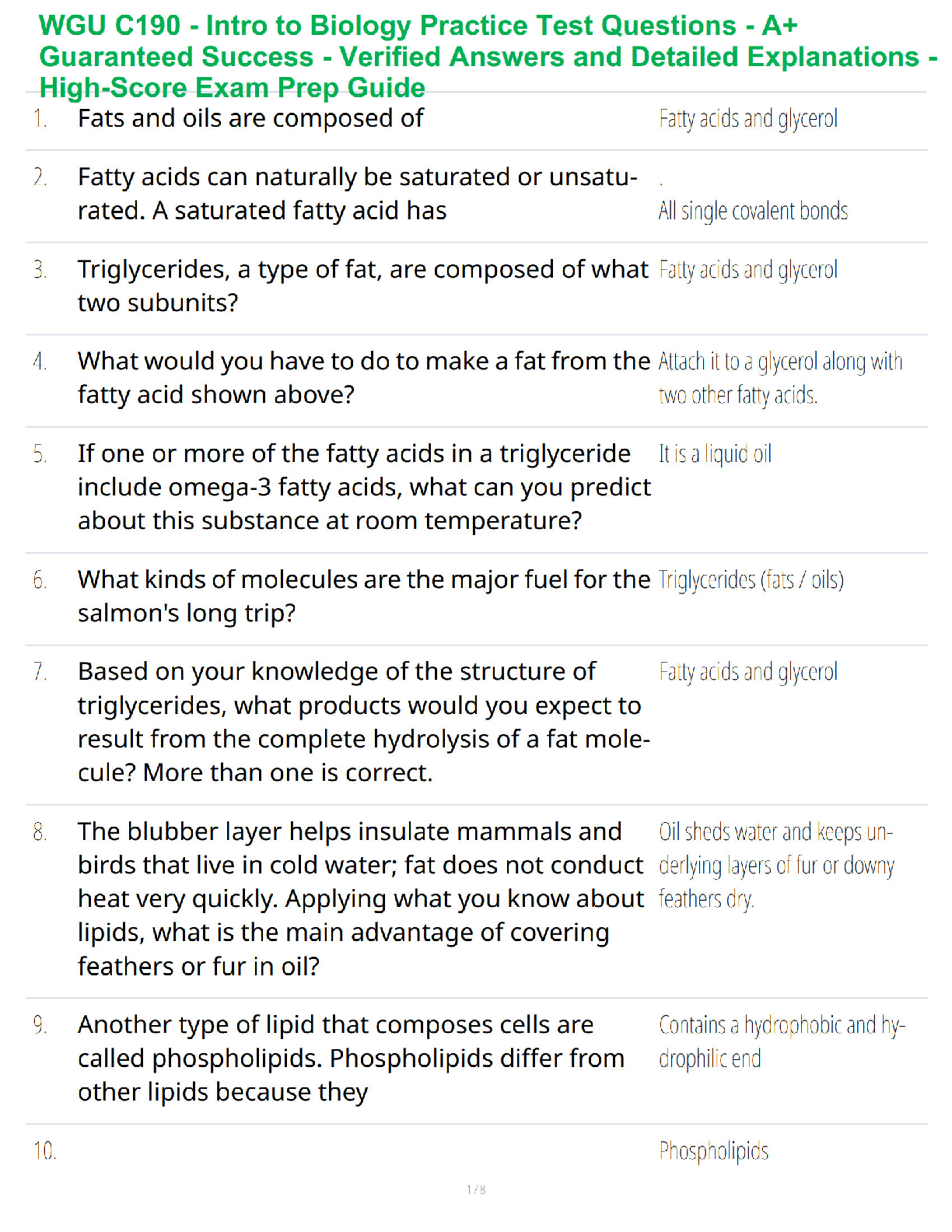 WGU C190 Intro to Biology Test Bank 2025/2026 Practice Questions IMG-1